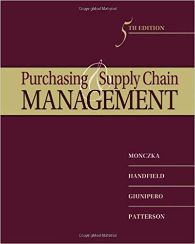 purchasing and supply chain management 5th edition robert m. monczka, robert b. handfield, larry c.