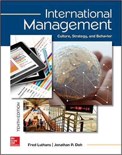 international management culture, strategy and behavior 10th edition fred luthans, jonathan doh 1259705072,