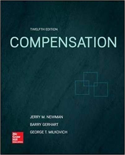 compensation 12th edition george milkovich, jerry newman, barry gerhart 1259532726, 1259532720, 1259738159,