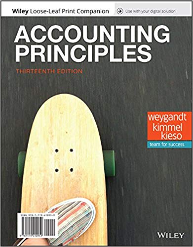 accounting principles 13th edition jerry j. weygandt, paul d. kimmel, donald e. kieso 978-1-119-4110,