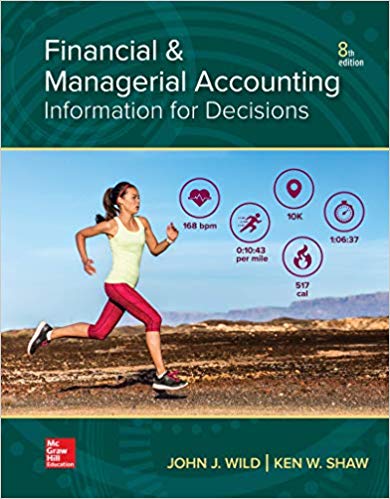 financial and managerial accounting 8th edition john j wild, ken w. shaw 1260247856, 978-1260247855