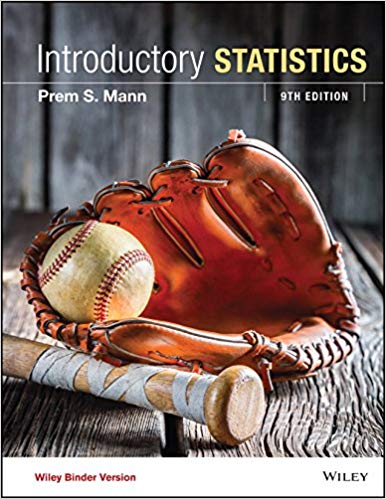 introductory statistics 9th edition prem s. mann 1119296935, 978-1119296935