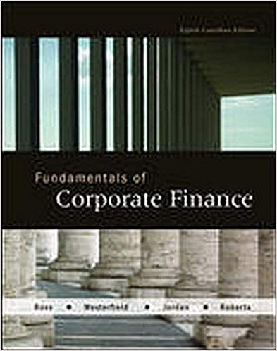 fundamentals of corporate finance 8th canadian edition stephen a. ross, randolph w. westerfield 978-0071051606