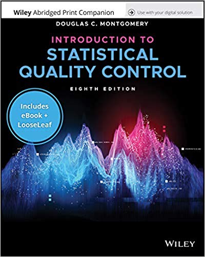 introduction to statistical quality control 8th edition douglas c. montgomery 1119399300, 1-119-39930-8,