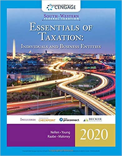 South-Western Federal Taxation 2020 Essentials Of Taxation Individuals And Business Entities