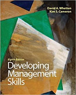 developing management skills 8th edition david a. whetten, kim s. cameron 9780136121008