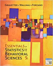 essentials of statistics for the behavioral sciences 9th edition frederick j gravetter, larry b. wallnau,