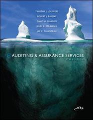 auditing and assurance services 5th edition louwers, timothy louwers 0078025443, 978-0078025440