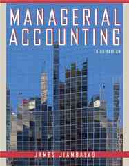 managerial accounting 3rd edition james jiambalvo 0470038152, 978-0470038154