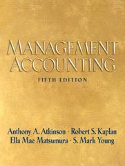 management accounting 5th edition anthony a atkinson, robert s kaplan 136005314, 978-0136005315