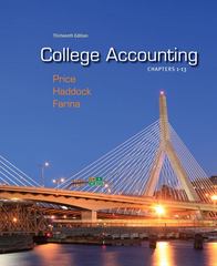 college accounting chapters 1-13 13th edition john price, m david haddock, michael farina 007743062x,