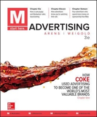m advertising 3rd edition william arens, michael weigold 1259900134, 9781259900136