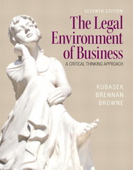 the legal environment of business 7th edition nancy kubasek 013354642x, 9780133546422
