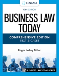 business law today 13th edition roger leroy miller 0357634810, 9780357634813