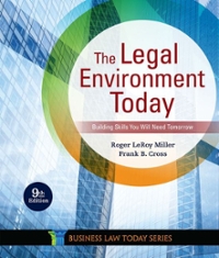 the legal environment today 9th edition roger leroy miller, frank b cross 0357038193, 9780357038192