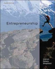 entrepreneurship 8th edition robert d hisrich, michael p peters, dean a shepherd 0073530328, 9780073530321
