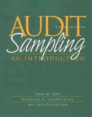 audit sampling 5th edition ray whittington, dan m guy, d r carmichael 047137590x, 9780471375906