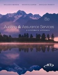 auditing and assurance services 8th edition william messier, steven glover, douglas prawitt 0078025435,