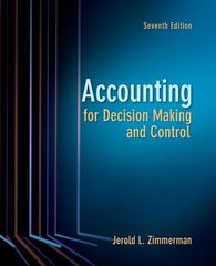 accounting for decision making and control 7th edition jerold zimmerman 0078136725, 9780078136726