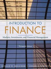 introduction to finance markets, investments, and financial management 13th edition ronald w melicher, edgar