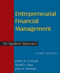 entrepreneurial financial management an applied approach 3rd edition jeffrey cornwall, david vang, jean