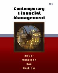 contemporary financial management 12th edition r charles moyer 0538479167, 9780538479165