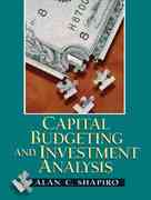 capital budgeting and investment analysis 1st edition alan c shapiro 0130660906, 9780130660909