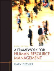 a framework for human resource management 7th edition gary dessler 013313007x, 9780133130072
