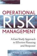 operational risk management 1st edition mark d abkowitz 0470256982, 9780470256985