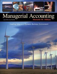 managerial accounting 8th edition ronald w hilton 0073526924, 9780073526928