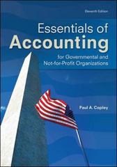 essentials of accounting for governmental and not-for-profit organizations 11th edition paul a copley