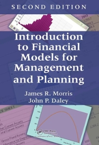introduction to financial models for management and planning 2nd edition james r morris, john p daley