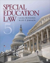 special education law 5th edition laura f rothstein, lauren berger, scott f johnson 1483308316, 9781483308319