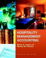 hospitality management accounting 8th edition martin g jagels, michael m coltman 0471092223, 9780471092223