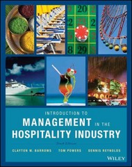 introduction to management in the hospitality industry 10th edition clayton w barrows, tom powers 0470399740,