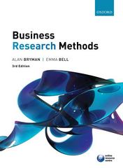 business research methods 3rd edition alan bryman, emma bell 0199583404, 9780199583409