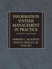 information systems management 8th edition barbara mcnurlin 0132437155, 9780132437158