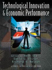 technological innovation and economic performance 1st edition benn steil, david g victor, richard r nelson