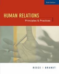 human relations principles and practices 6th edition barry reecerhonda brandt 0618502092, 9780618502097