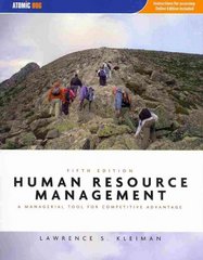 human resource management managerial tool for competitive advantage 5th edition kleiman, lawrence s kleiman
