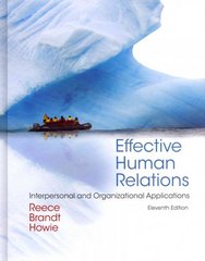 Effective Human Relations Interpersonal And Organizational Applications