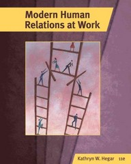 modern human relations at work 11th edition richard m hodgetts, kathryn w hegar 0538481064, 9780538481069