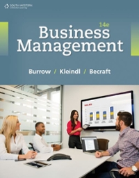 business management 14th edition james l burrow, brad kleindl, michael b becraft 1682853799, 9781682853795
