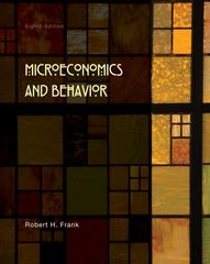 microeconomics and behavior 8th edition robert frank, david colander 0073375942, 9780073375946