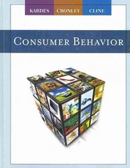 consumer behavior 1st edition frank kardes, maria cronley, thomas cline 0538745401, 9780538745406