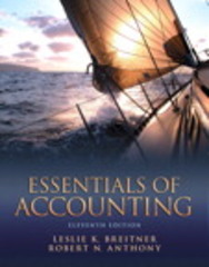 essentials of accounting 11th edition leslie k breitner, robert n anthony 1403935289, 9781403935281