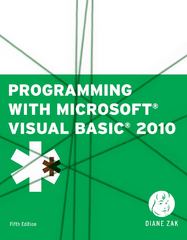 programming with microsoft visual basic 2010 5th edition diane zak 1111529434, 9781111529437