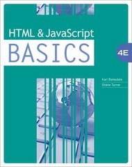 html and javascript basics 4th edition shane turner, corinne hoisington, stephen schach, moolchand sharma,