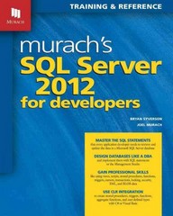 murach's sql server 2012 for developers 1st edition bryan syverson, joel murach, mike murach 1890774693,