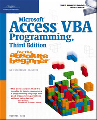 microsoft access vba programming for the absolute beginner 3rd edition michael vinedigidesign 1598637541,